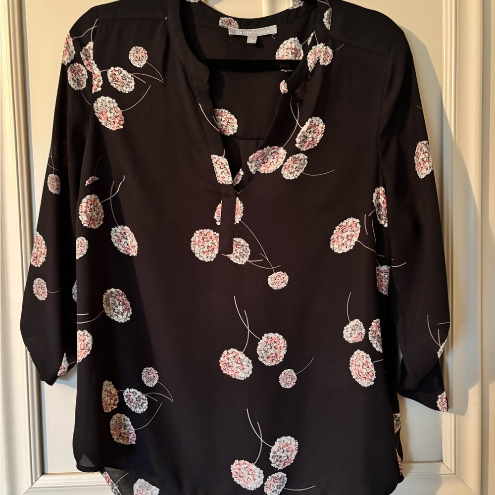 Floral Black Women's Top